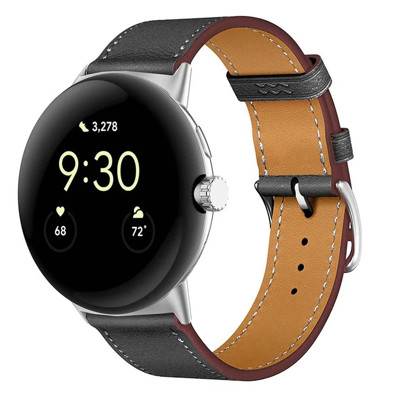 Unglaublich Stark Google Pixel Watch 3 41mm / Google Pixel Watch 2 Echtes Leder Universell Armband