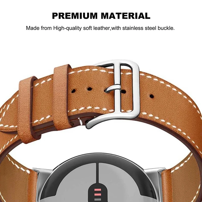 Unglaublich Stark Google Pixel Watch 3 41mm / Google Pixel Watch 2 Echtes Leder Universell Armband