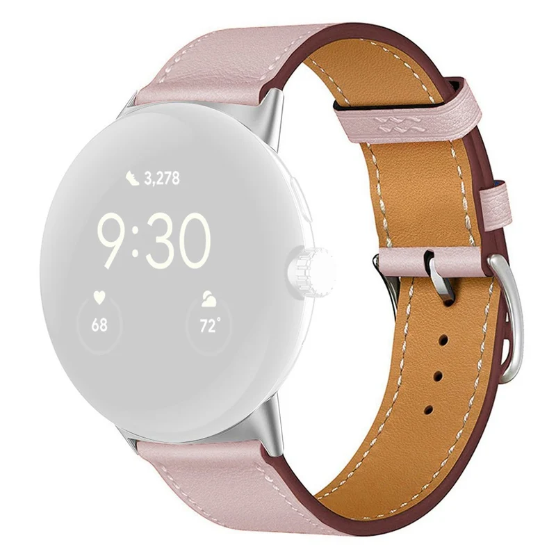 Unglaublich Stark Google Pixel Watch 3 41mm / Google Pixel Watch 2 Echtes Leder Universell Armband