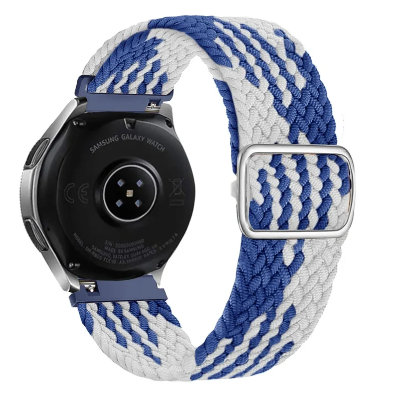 Motorola Moto Watch Ultra Verstellbares geflochtenes Armband (Blau/Weiß)