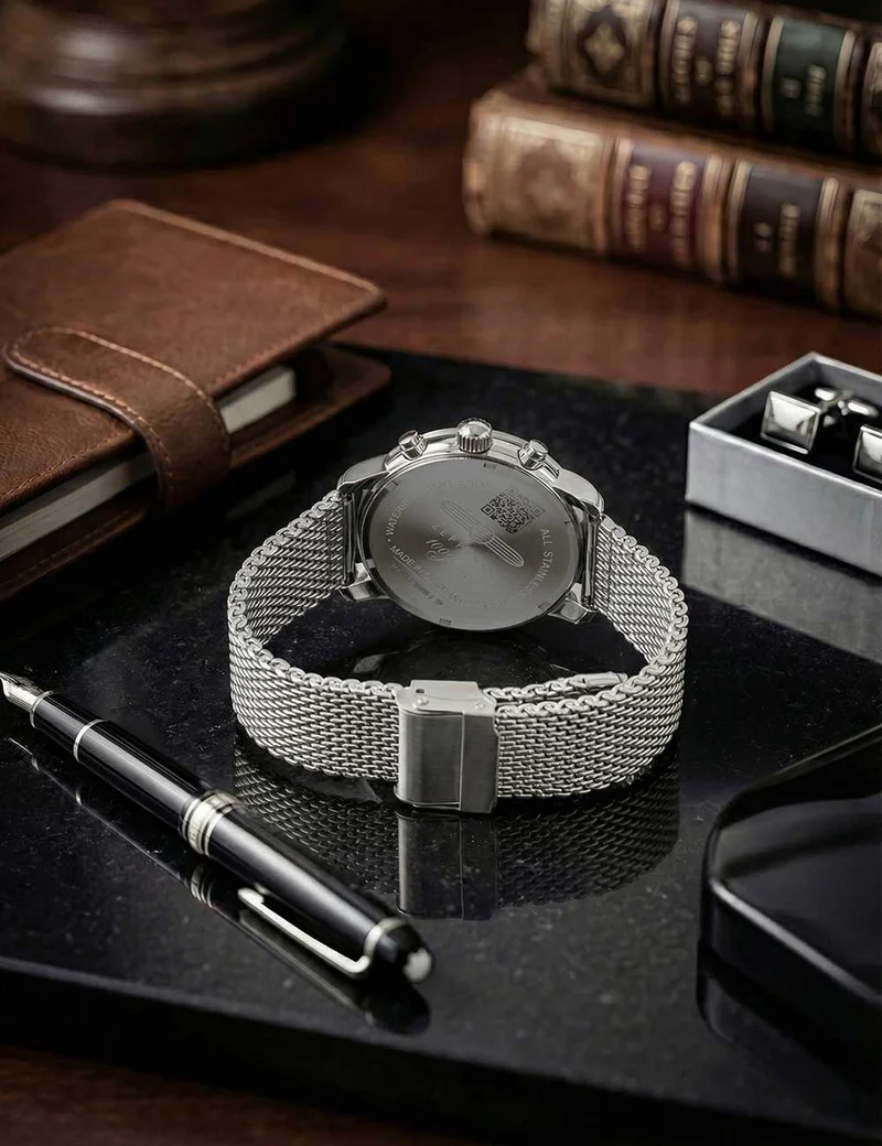 Zeppelin 100 Jahre 8680M-4 Herrenuhr Schwarz • Alarm-Chronograph • 5 ATM wasserdicht