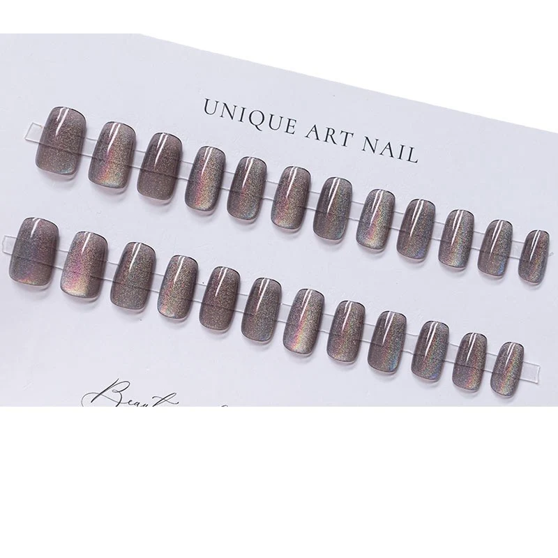Elegante holographische Press-On Nägel