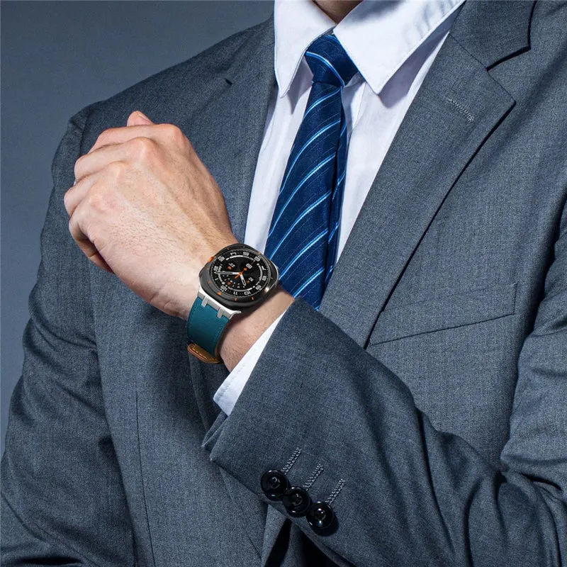 Mega Süß Samsung Smartwatch Echtes Leder Universell Armband