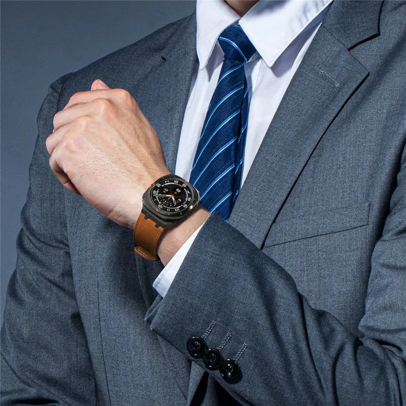 Mega Süß Samsung Smartwatch Echtes Leder Universell Armband