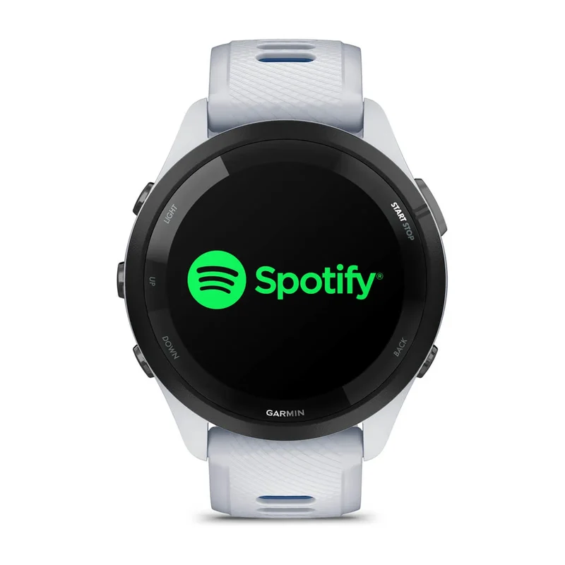 Garmin Forerunner 265 Weiss/Schwarz mit Schnellwechsel-Silikon-Armband