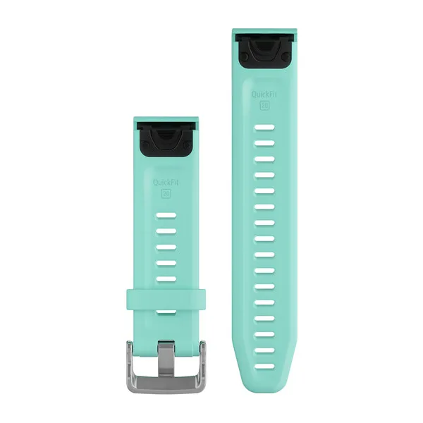 Garmin Quickfit-Armbänder (20 mm) Silikon Frostblau