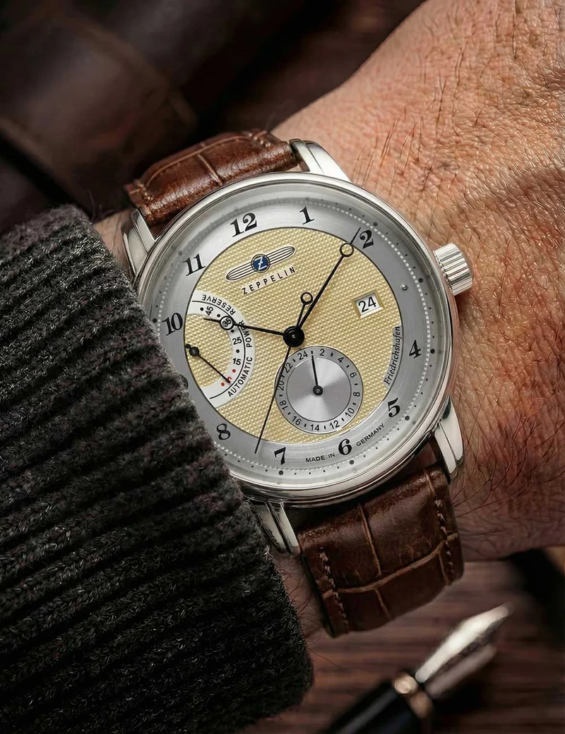 Zeppelin Friedrichshafen 8590-5 Herrenuhr Schwarz • Automatikwerk • 5 ATM wasserdicht