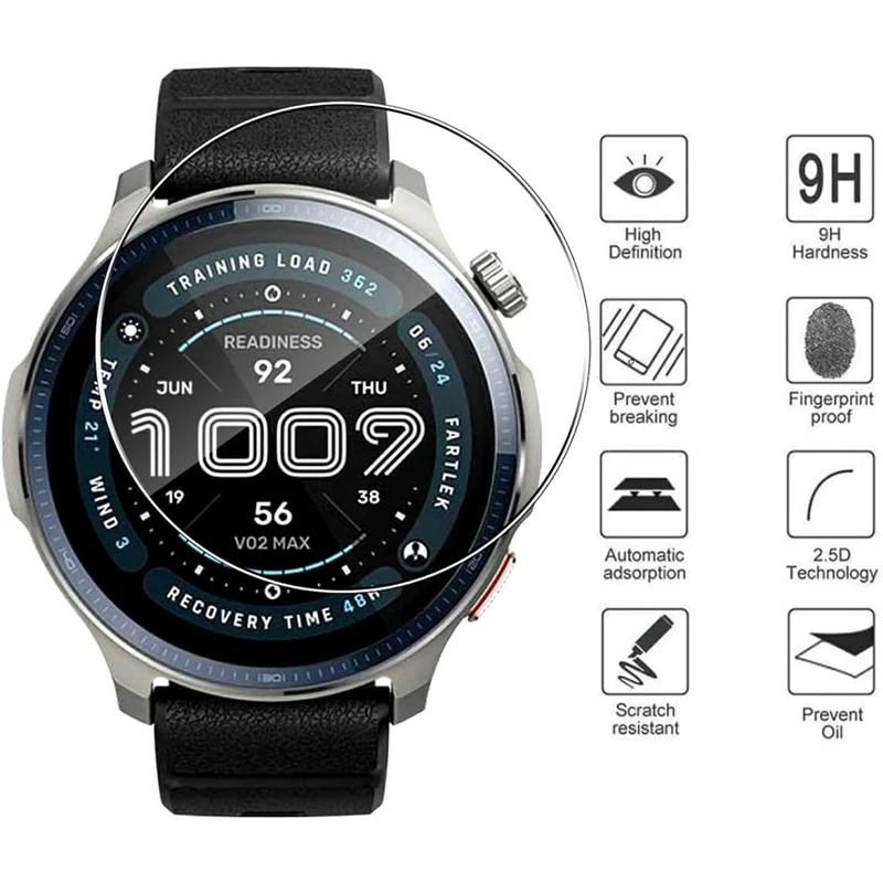 3stück Amazfit Balance 2 Glas HD Displayschutz
