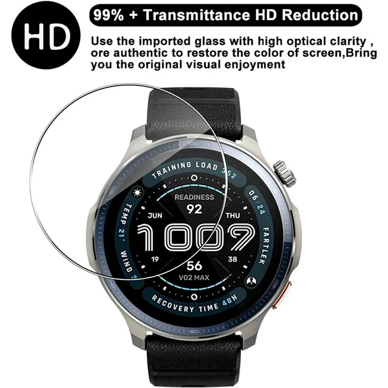 3stück Amazfit Balance 2 Glas HD Displayschutz