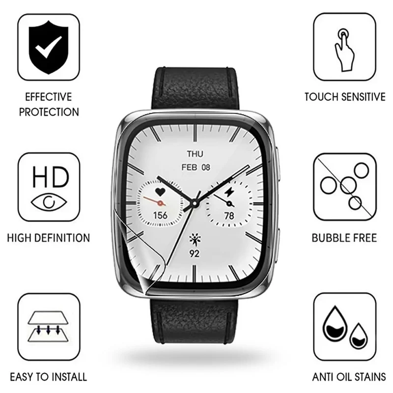 3stück Amazfit Active 2 Silikon HD Displayschutz