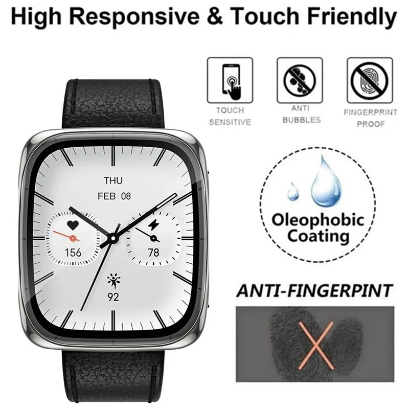 3stück Amazfit Active 2 Silikon HD Displayschutz