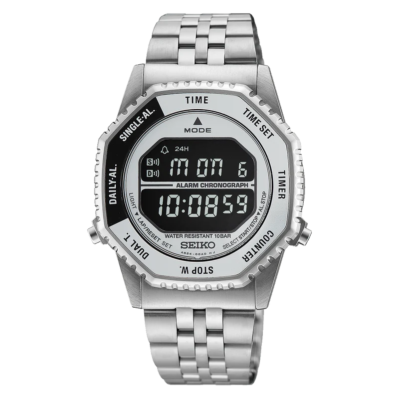 Seiko Conceptual HFL002P1 Herren Armbanduhr Silber • Chronograph • Hardlex-Glas