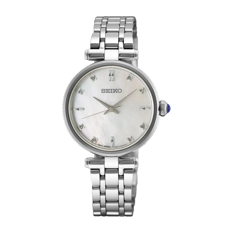 Seiko Conceptual HGH005P1 Damen Armbanduhr Silber • Saphirglas • Diamant-Zifferblatt