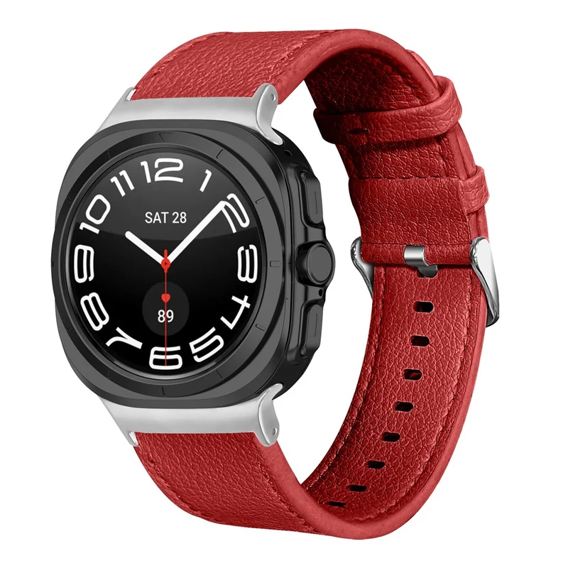 Sehr Elegant Samsung Galaxy Watch Ultra (2025) 47mm Echtes Leder Armband