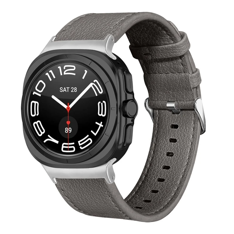 Sehr Elegant Samsung Galaxy Watch Ultra (2025) 47mm Echtes Leder Armband