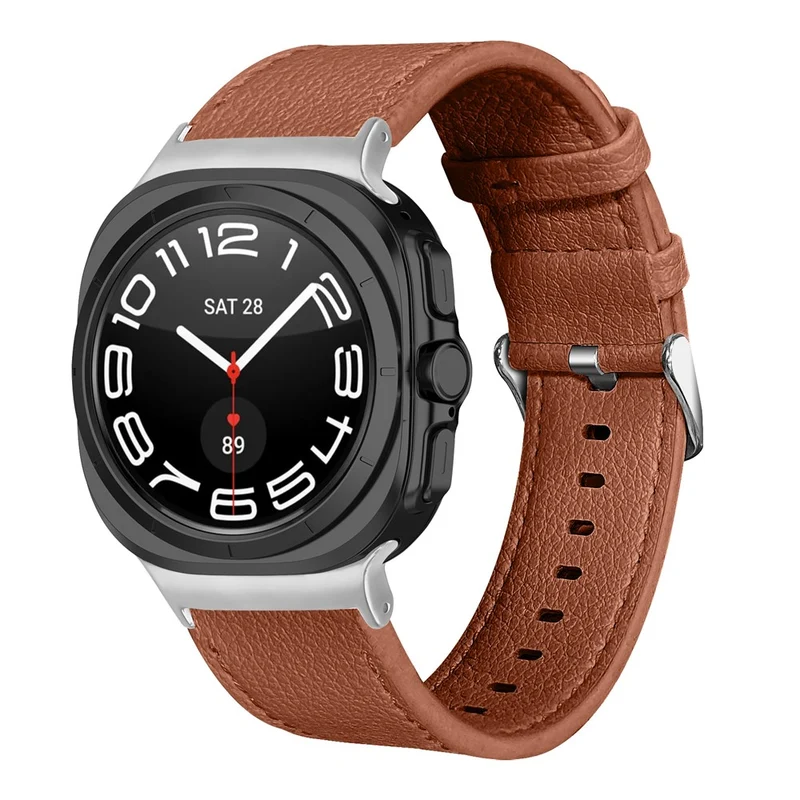 Sehr Elegant Samsung Galaxy Watch Ultra (2025) 47mm Echtes Leder Armband