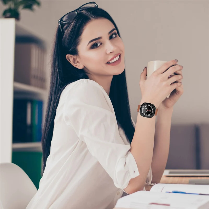 Sehr Elegant Samsung Galaxy Watch Ultra (2025) 47mm Echtes Leder Armband