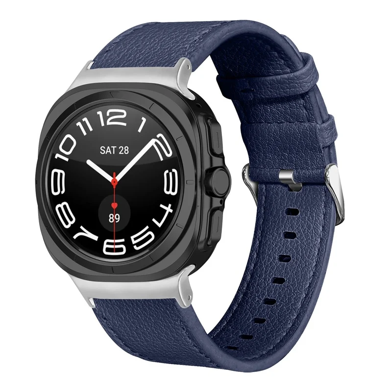 Sehr Elegant Samsung Galaxy Watch Ultra (2025) 47mm Echtes Leder Armband
