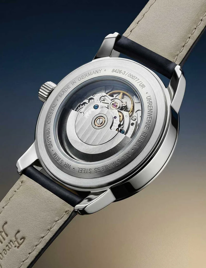 Zeppelin Friedrichshafen 8537-3 Herrenuhr Blau • Mondphasenanzeige • 5 ATM wasserdicht