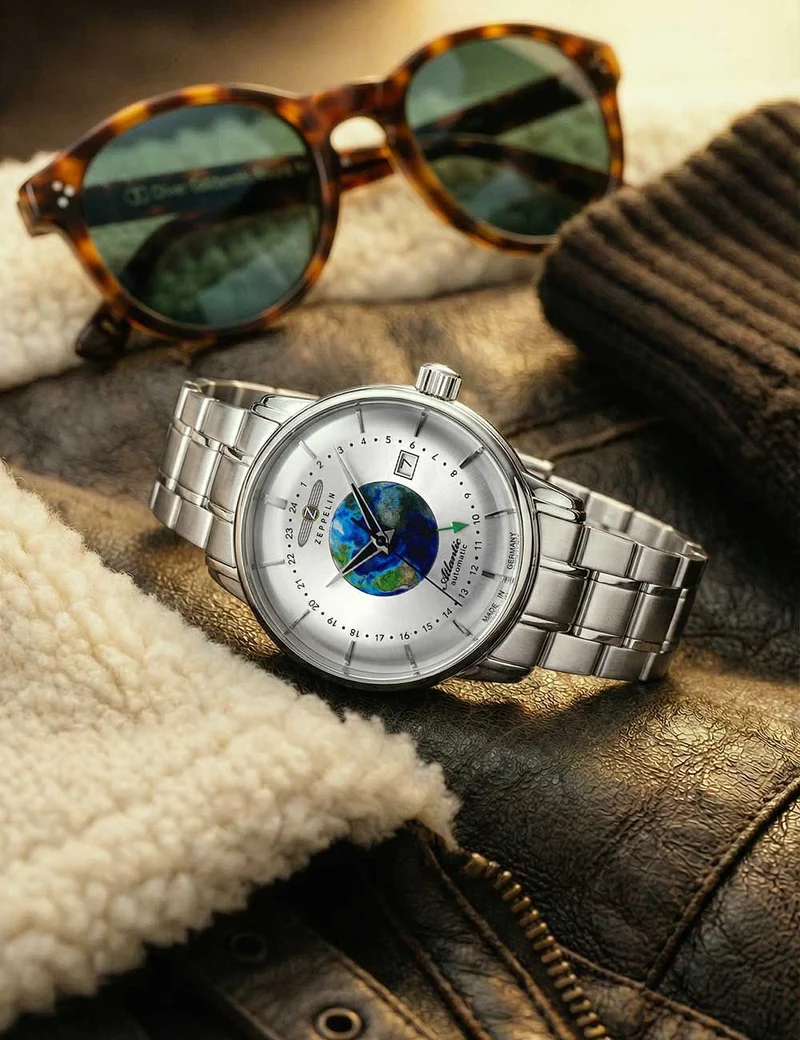 Zeppelin Atlantic 8468MB-1 Herrenuhr Schwarz • Automatikwerk • 5 ATM wasserdicht
