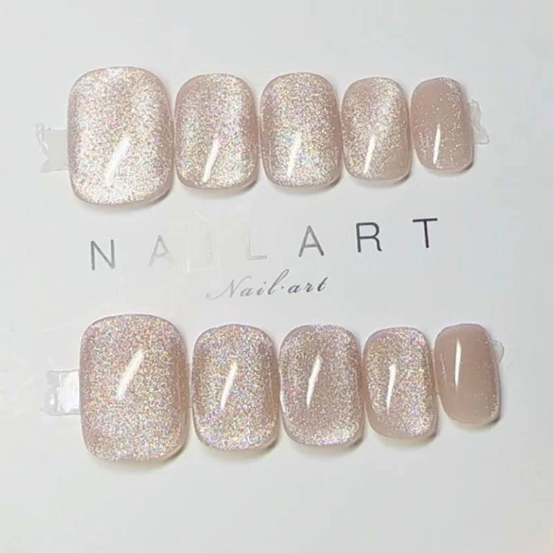 Elegante Glitzer Press-On Nägel