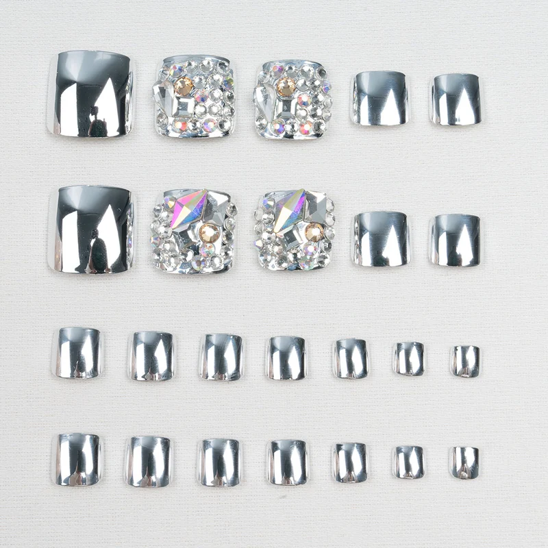 Dekoratives Strass-Pediküre-Set
