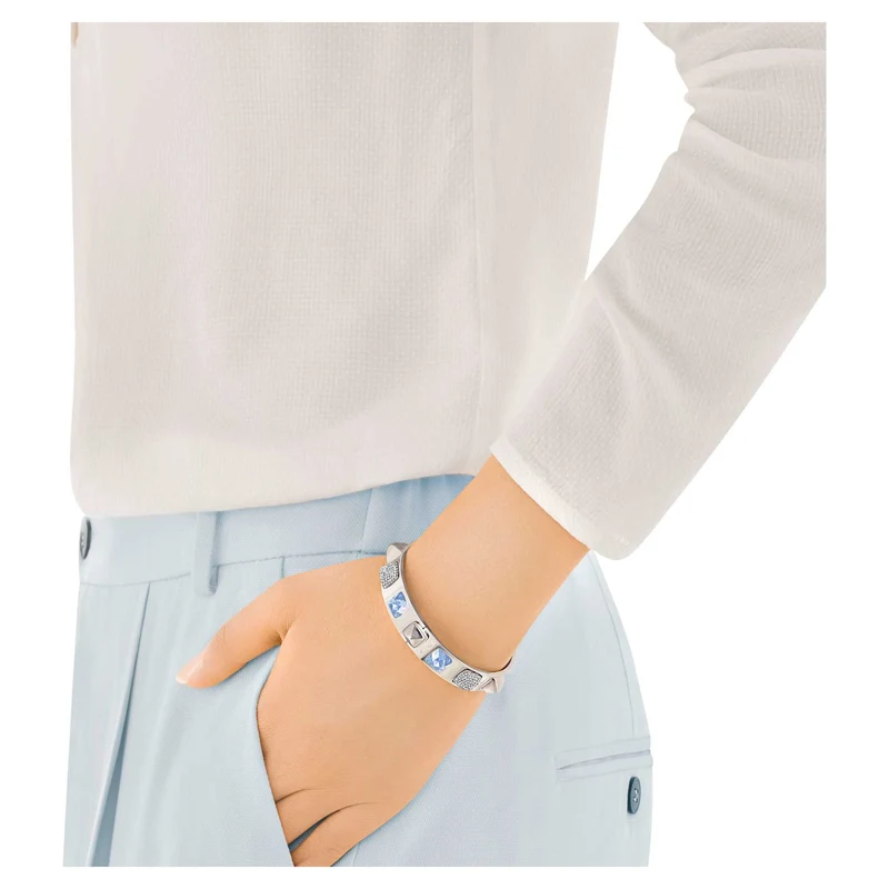 Swarovski Armreif Damen Glance Blau Silberfarben 5272075