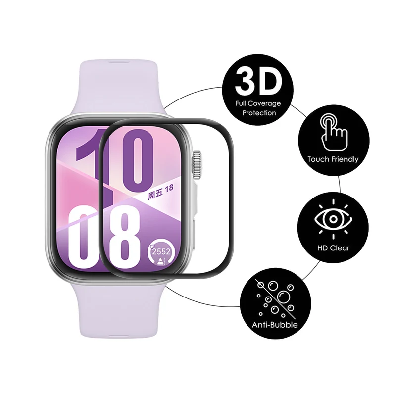 Huawei Watch Fit 4 Silikon 3D Gekrümmt Displayschutz