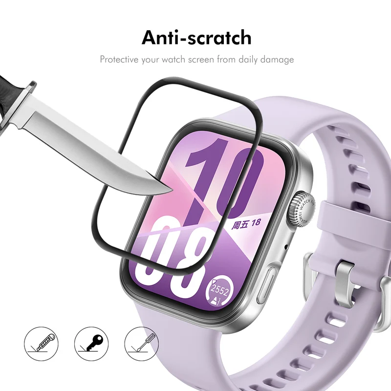 Huawei Watch Fit 4 Silikon 3D Gekrümmt Displayschutz