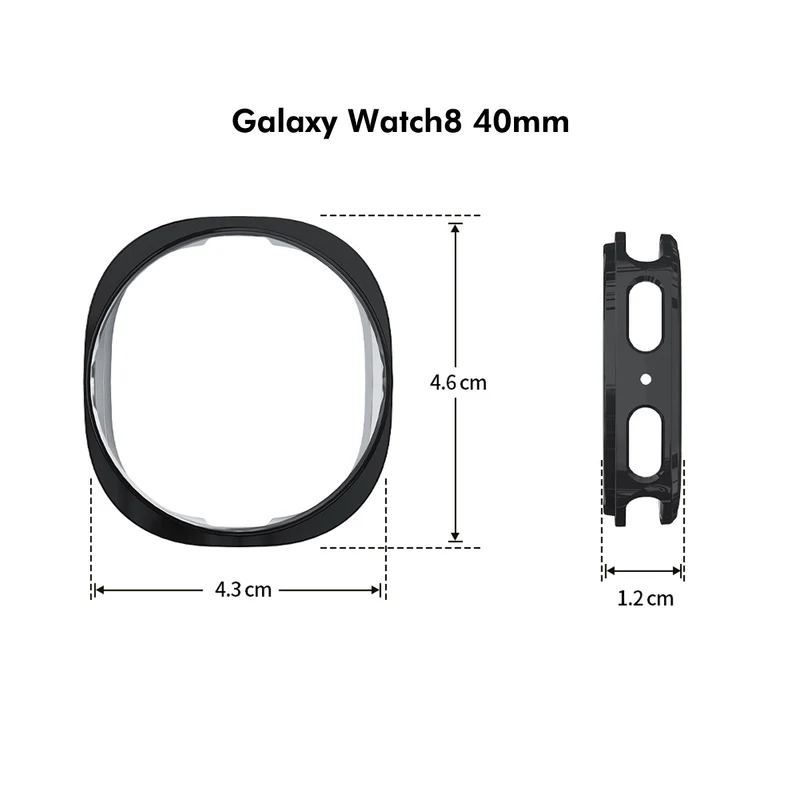 Mega Stylisch Samsung Galaxy Watch8 40mm Hülle mit Displayschutz in Silikon