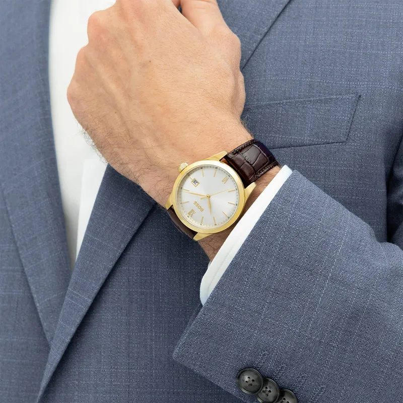 BOSS Langford 1514357 Herren Armbanduhr • Elegantes Design • Klassisches Quarzwerk