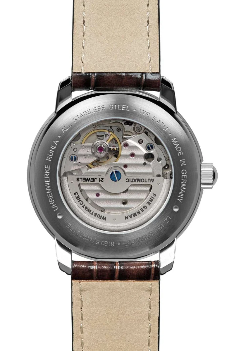 Zeppelin LZ120 Bodensee 81661 Herren Armbanduhr Beige • Open-Heart-Automatik • Miyota 8315