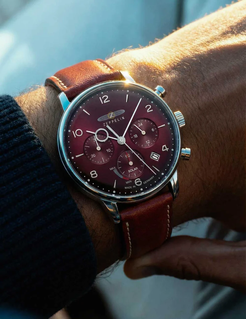 Zeppelin LZ-129 Hindenburg 8086-2 Herren Chronograph Schwarz • Miyota Quarzwerk • 5 ATM wasserdicht
