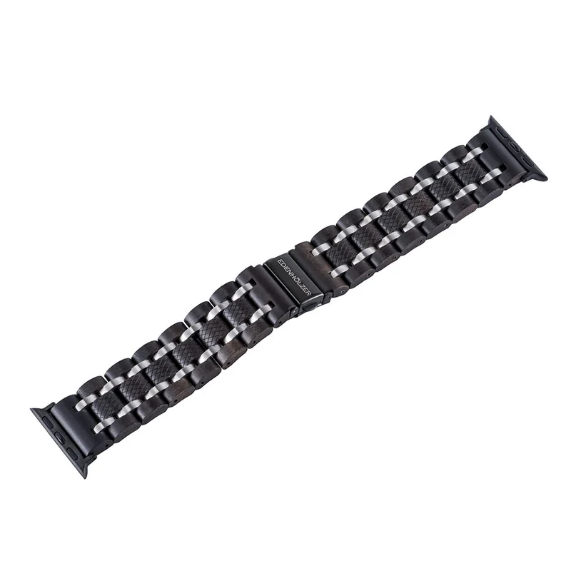 Edenhölzer Herren IWatch Armband Holzarmband Sandelholz Edelstahl