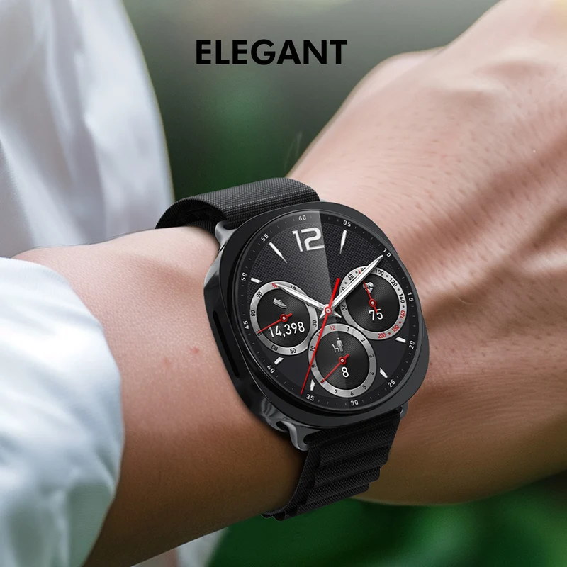 Absolut Gut Samsung Galaxy Watch8 44mm Hülle mit Displayschutz in Silikon
