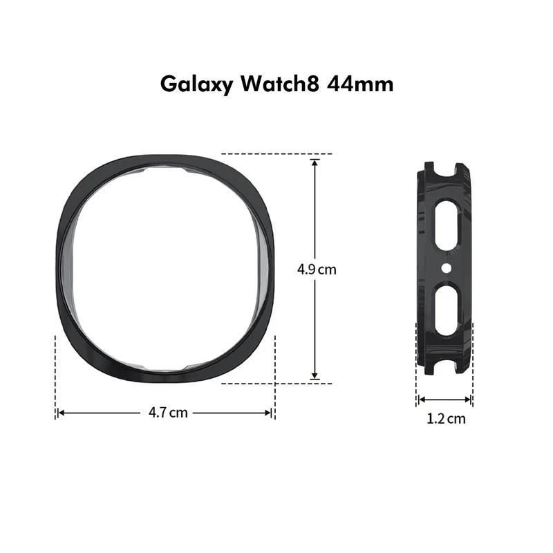 Absolut Gut Samsung Galaxy Watch8 44mm Hülle mit Displayschutz in Silikon