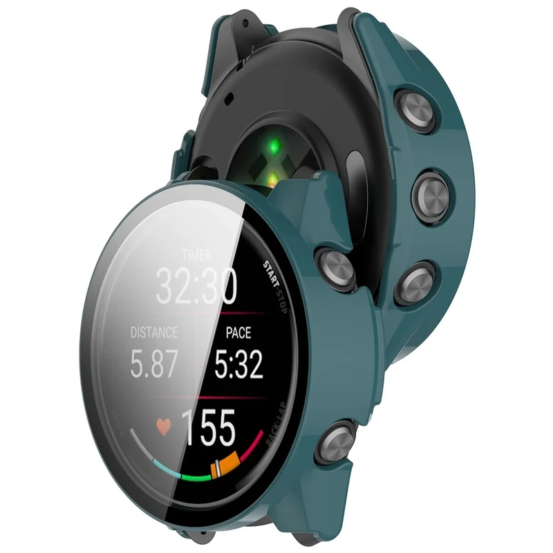 Super Stylisch Garmin Forerunner 570 47mm Hülle mit Displayschutz in Glas und Silikon