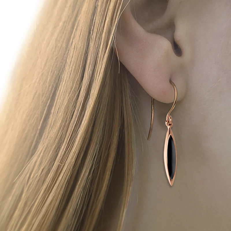 M&M Ohrhänger Rosegold Fine Line | Modell 209