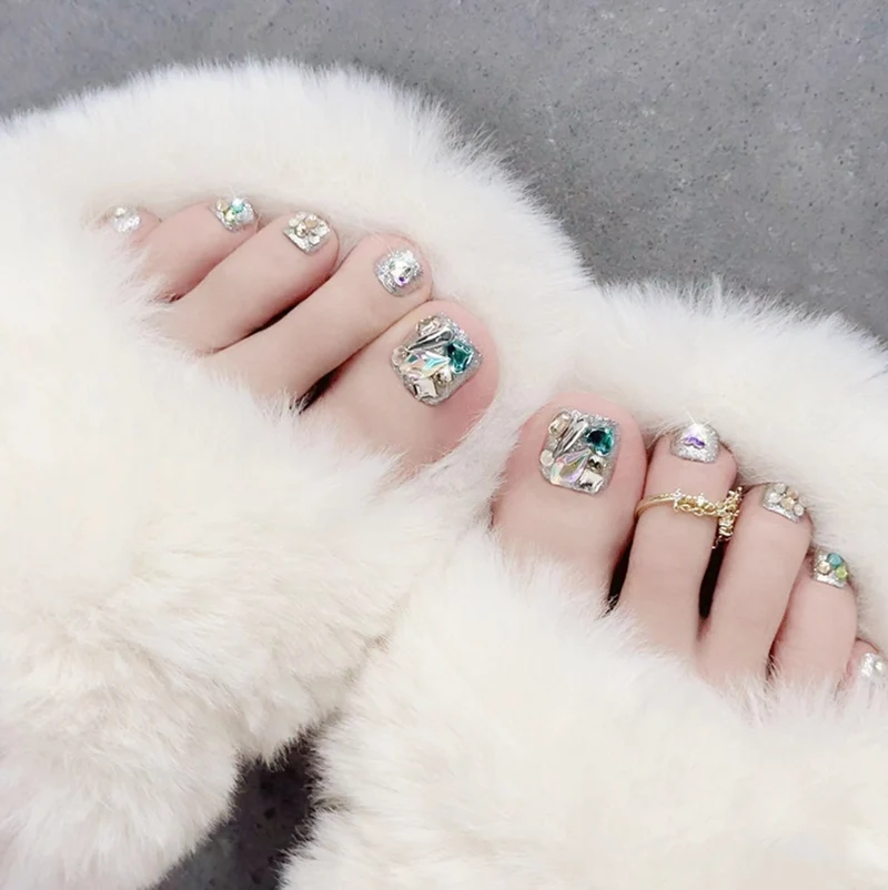 Dekorative Pediküre Nagelkunst