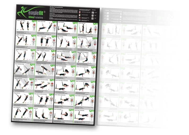 Sling-Trainer Übungsposter mit 28 Übungen