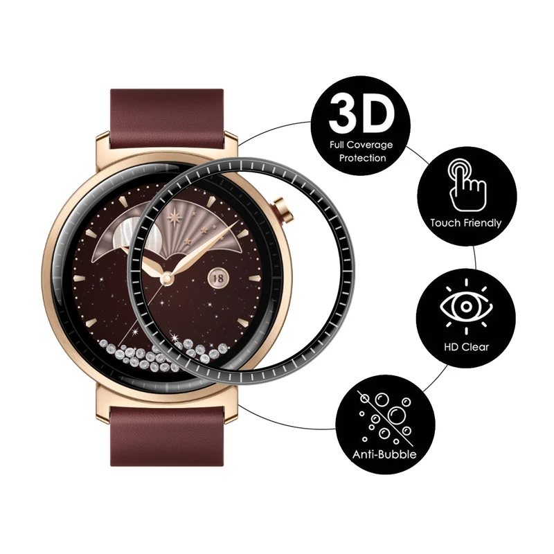 Honor Watch Fit Elegant Edition Silikon 3D Gekrümmt Displayschutz