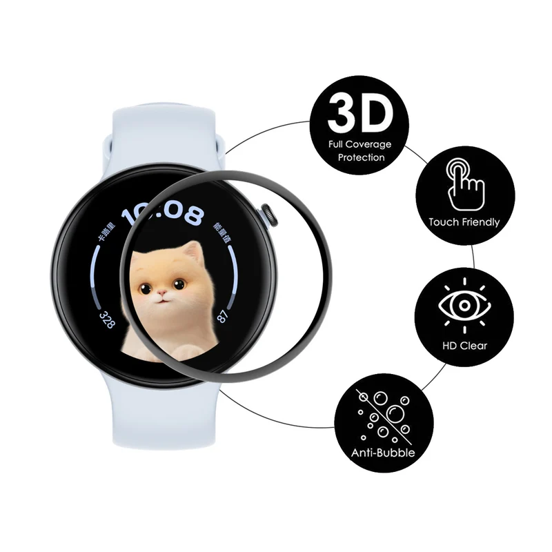 Honor Watch Fit Elegant Edition Silikon 3D Gekrümmt Displayschutz