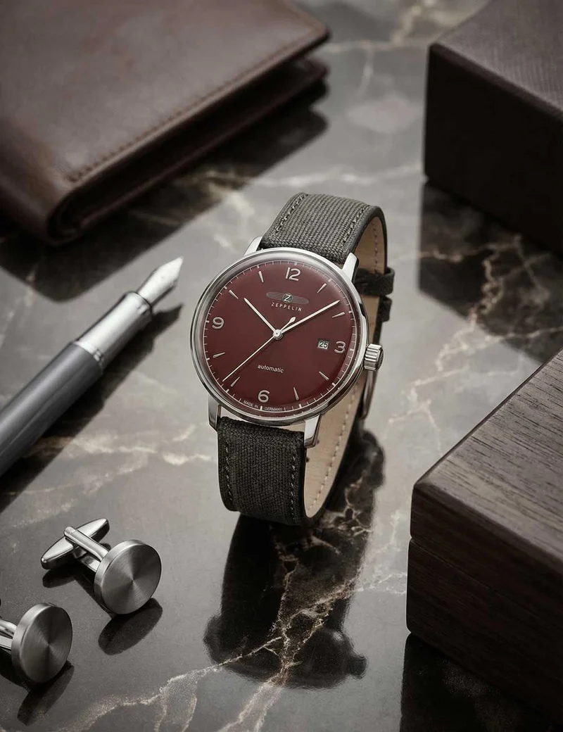 Zeppelin Hindenburg LZ129 8064-4N Herrenuhr Schwarz • Automatikwerk • 5 ATM wasserdicht