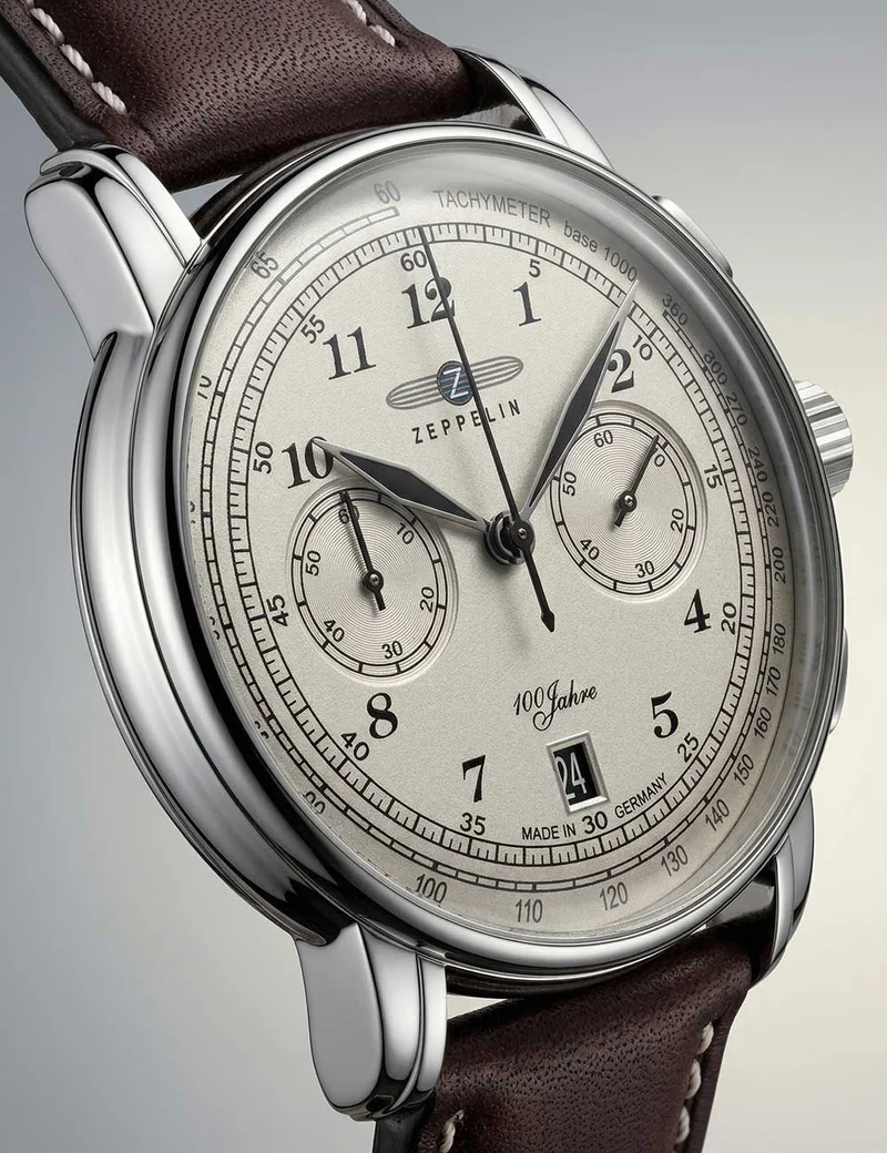 Zeppelin 100 Jahre 7674-6 Herrenuhr Beige • Japanisches Quarzwerk Citizen-Miyota 6S21 • Made in Germany