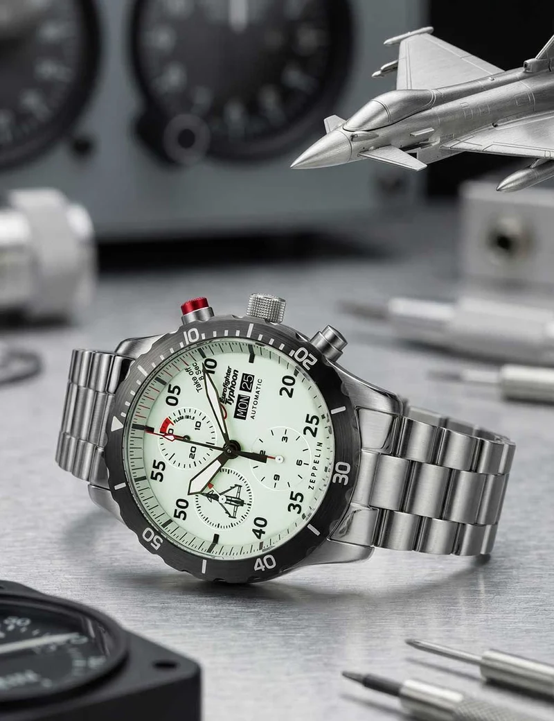 Zeppelin Eurofighter Typhoon 7218M-5 Herrenuhr Schwarz • Automatikwerk • Limited Edition