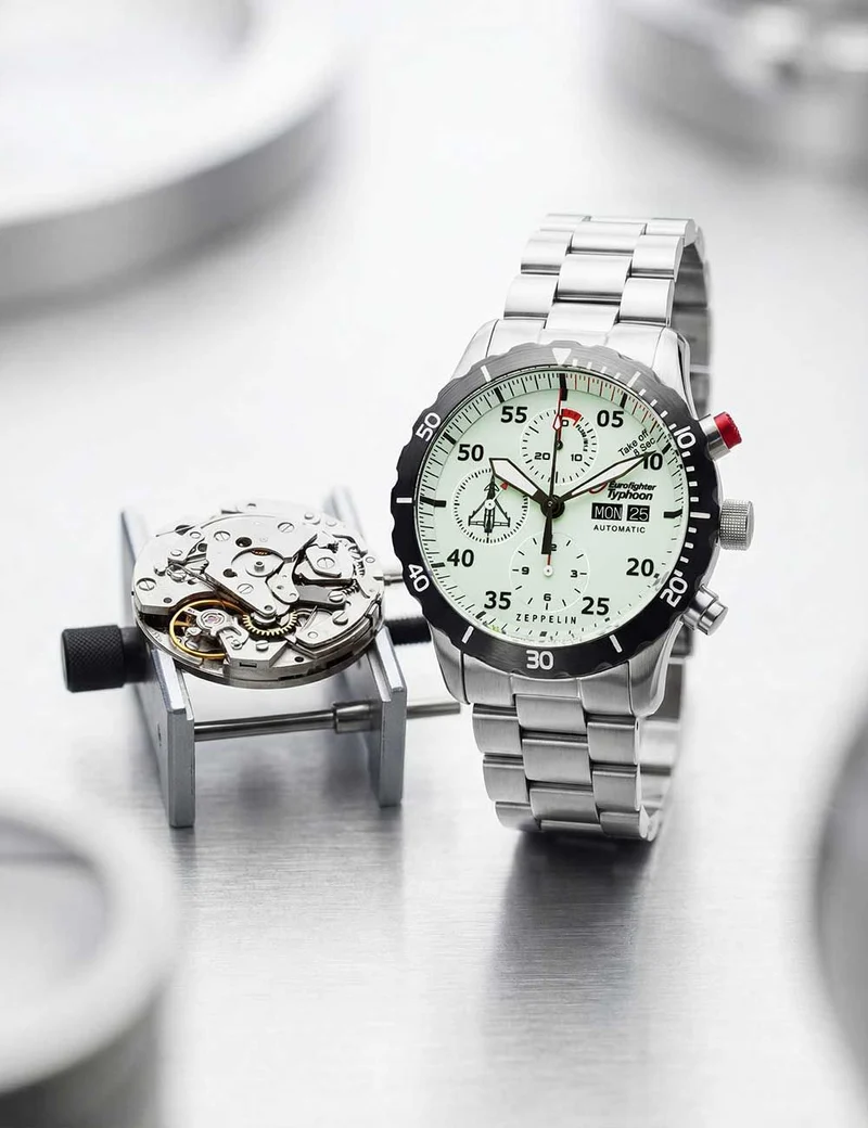 Zeppelin Eurofighter Typhoon 7218M-5 Herrenuhr Schwarz • Automatikwerk • Limited Edition