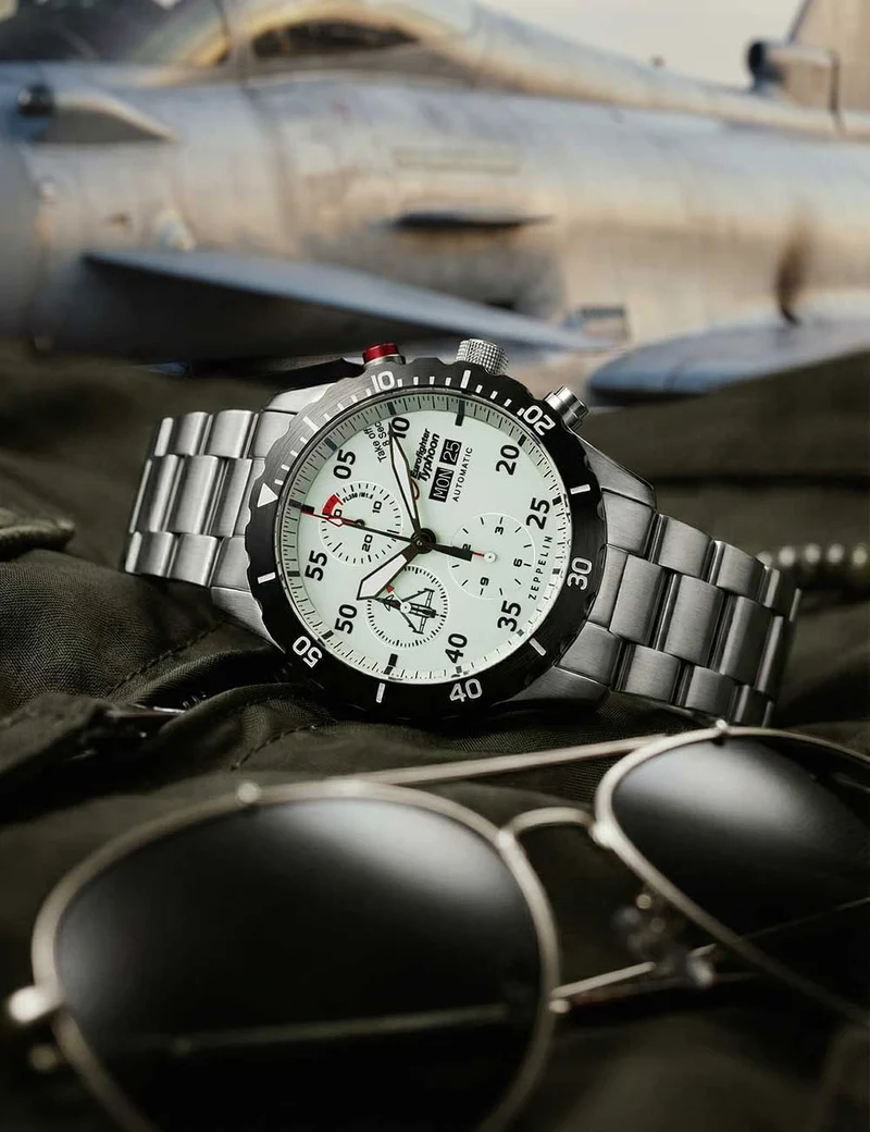 Zeppelin Eurofighter Typhoon 7218M-5 Herrenuhr Schwarz • Automatikwerk • Limited Edition
