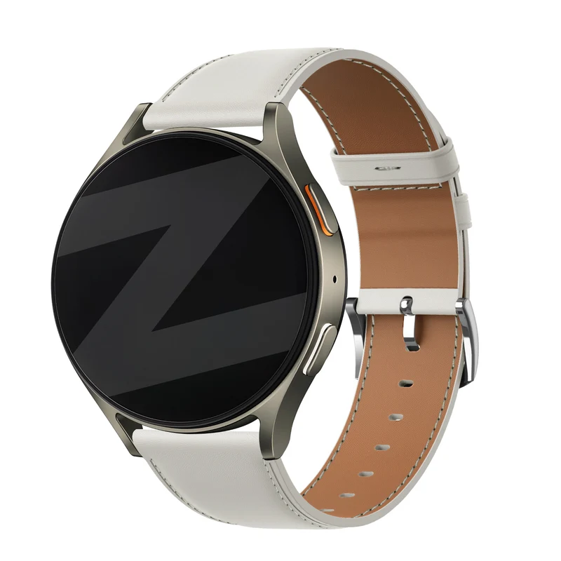 Bandz Zenwatch Venice Pro 2 Lederarmband 'Easy Fit' (Weiß)