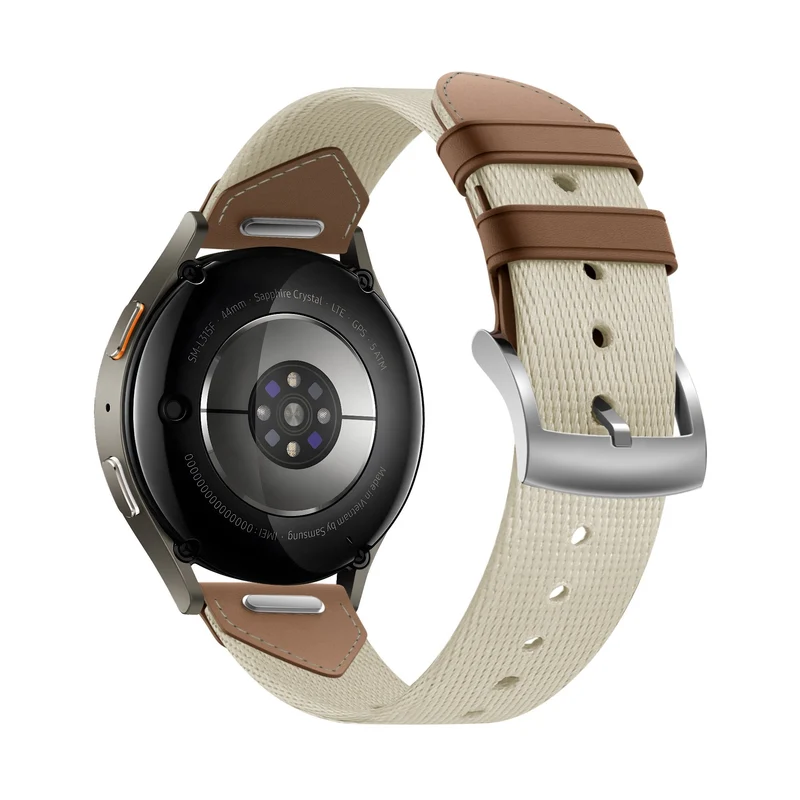 Bandz Zenwatch Venice Pro Leder Hybrid Armband 'Easy Fit' (Beige/Braun)