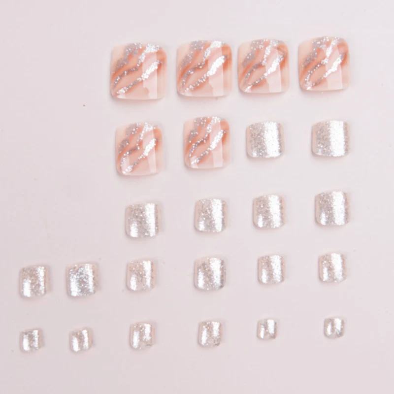 Dekoratives Glitter Pediküre-Set